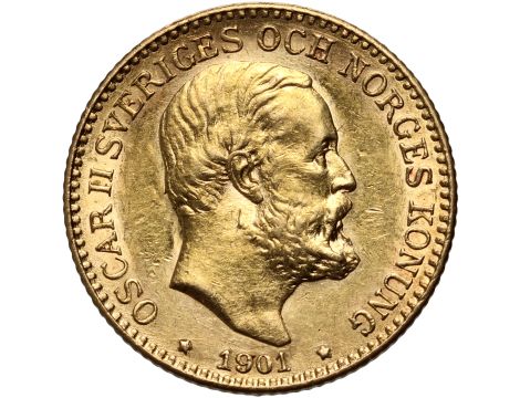 Szwecja, Oskar II, 10 koron 1901