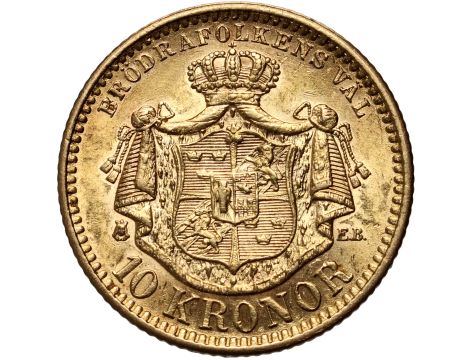 Szwecja, Oskar II, 10 koron 1901 - 2