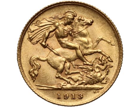 Wielka Brytania, Jerzy V, 1/2 suwerena 1913 - 2