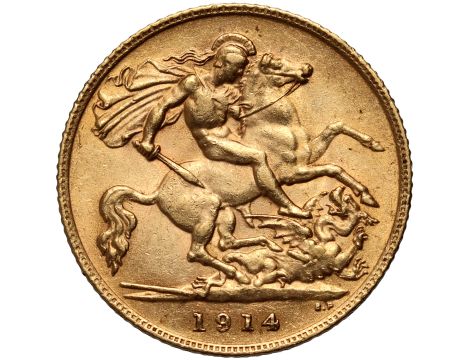 4947. Wielka Brytania, Jerzy V, 1/2 suwerena 1914 - 2