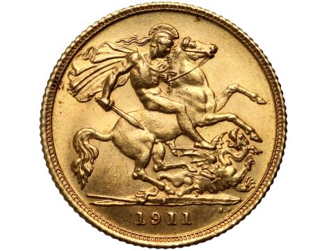 4948. Australia, Jerzy V, 1/2 suwerena 1911 S, Sydney - 2
