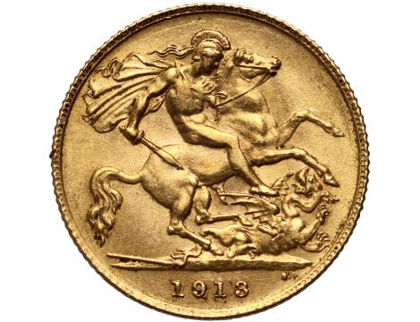 Wielka Brytania, Jerzy V, 1/2 suwerena 1913 - 2