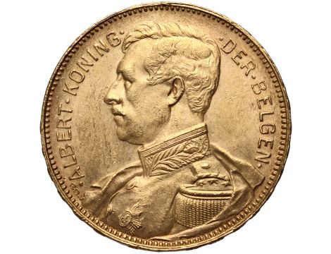 Belgia, Albert I, 20 franków 1914, Der Belgen
