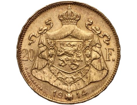 Belgia, Albert I, 20 franków 1914, Der Belgen - 2