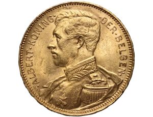 Belgia, Albert I, 20 franków 1914, Der Belgen