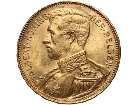 Belgia, Albert I, 20 franków 1914, Der Belgen