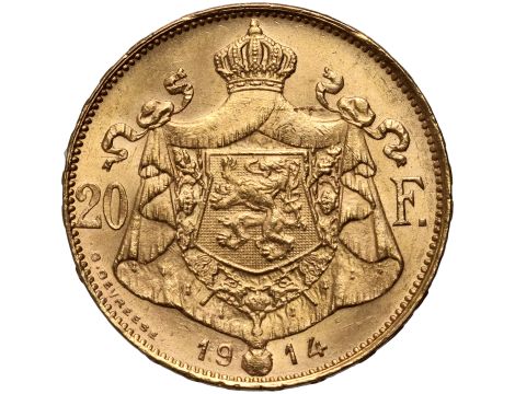 Belgia, Albert I, 20 franków 1914, Der Belgen - 2