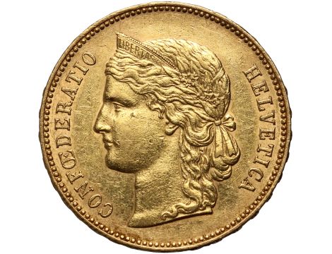 Szwajcaria, 20 franków 1891, Libertas