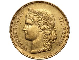 Szwajcaria, 20 franków 1890, Libertas