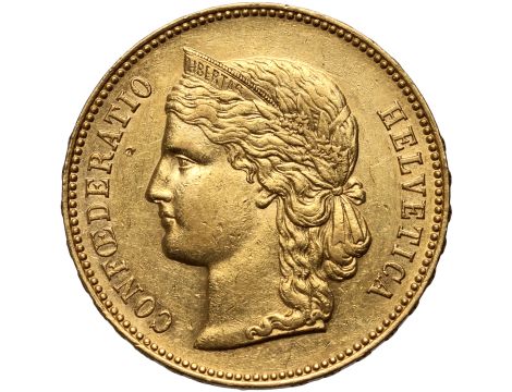 Szwajcaria, 20 franków 1890, Libertas