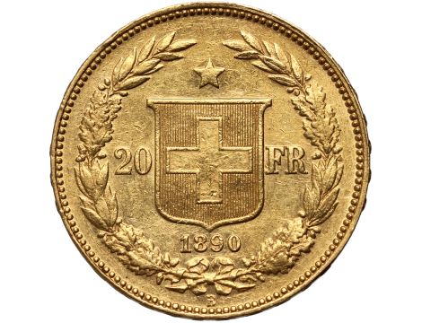 Szwajcaria, 20 franków 1890, Libertas - 2