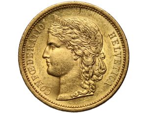 Szwajcaria, 20 franków 1883, Libertas