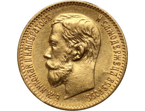 4980. Rosja, Mikołaj II, 5 rubli 1897 (AG)