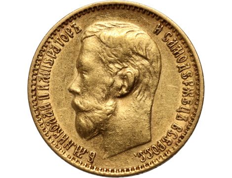 4981. Rosja, Mikołaj II, 5 rubli 1898 (AG)