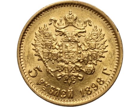 4982. Rosja, Mikołaj II, 5 rubli 1898 (AG) - 2