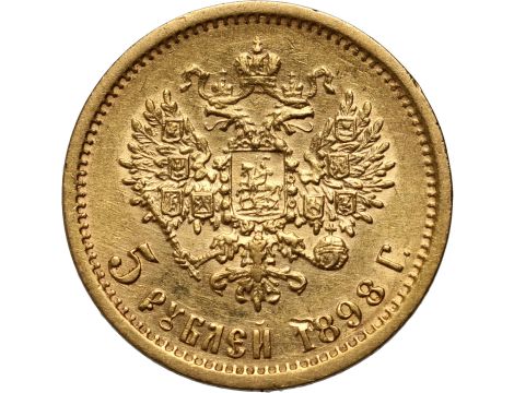 4983. Rosja, Mikołaj II, 5 rubli 1898 (AG) - 2
