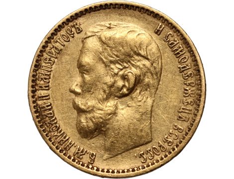 4987. Rosja, Mikołaj II, 5 rubli 1898 (AG)
