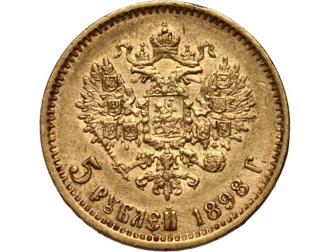 4987. Rosja, Mikołaj II, 5 rubli 1898 (AG) - 2