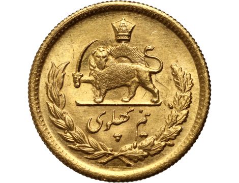 4996. Iran, Mohammad Reza Pahlawi, 1/2 Pahlavi 1349 (1970) - 2