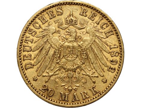 5003. Niemcy, Prusy, Wilhelm II, 20 marek 1892 A, Berlin - 2