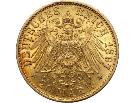 5004. Niemcy, Prusy, Wilhelm II, 20 marek 1897 A, Berlin - 2