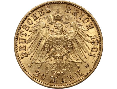5006. Niemcy, Prusy, Wilhelm II, 20 marek 1901 A, Berlin - 2