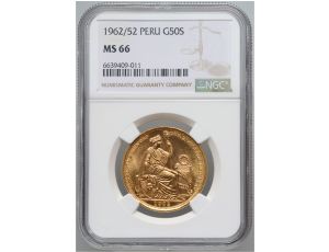 5017. Peru, 50 soli 1962/52, NGC MS66