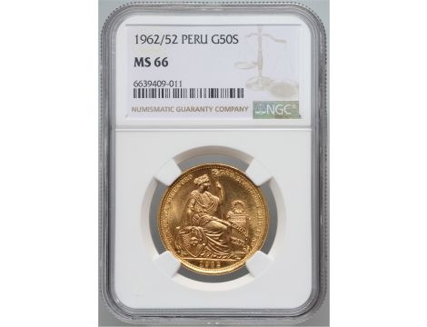 5017. Peru, 50 soli 1962/52, NGC MS66