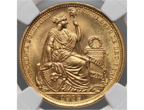 5017. Peru, 50 soli 1962/52, NGC MS66 - 2