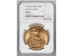 5018. Peru, 100 soli 1966/56, NGC MS64