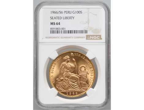 5018. Peru, 100 soli 1966/56, NGC MS64