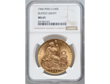 5019. Peru, 100 soli 1966, NGC MS65