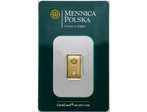 Sztabka złota 2 g Mennica Polska