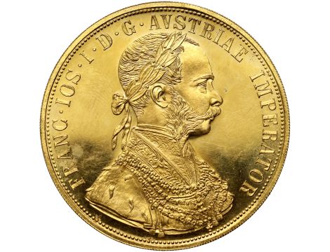 5035. Austria, Franciszek Józef I, 4 dukaty 1915, Czworak, Nowe bicie
