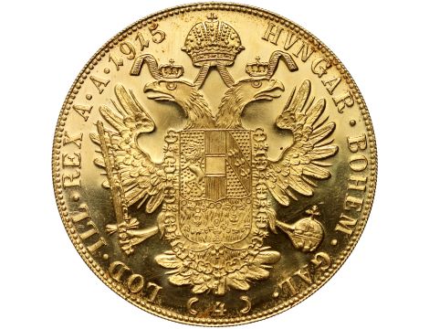 5036. Austria, Franciszek Józef I, 4 dukaty 1915, Czworak, Nowe bicie - 2