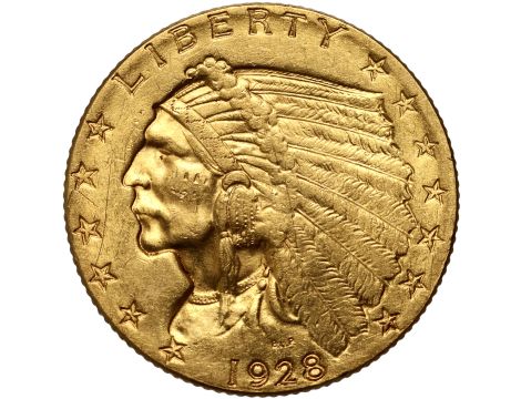 5048. USA, 2,5 dolara 1928, Filadelfia, Indianin