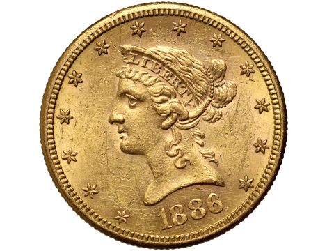 5049. USA, 10 dolarów 1886 S, San Francisco, Liberty