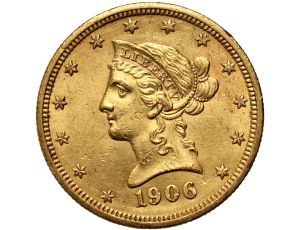 5052. USA, 10 dolarów 1906 D, Denver, Liberty