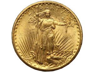 5056. USA, 20 dolarów 1908, Filadelfia, Saint-Gaudens, bez motta