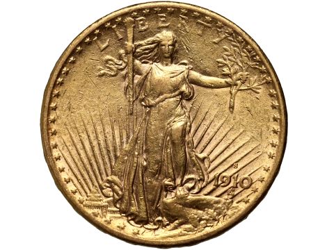 5057. USA, 20 dolarów 1910 S, San Francisco, Saint-Gaudens