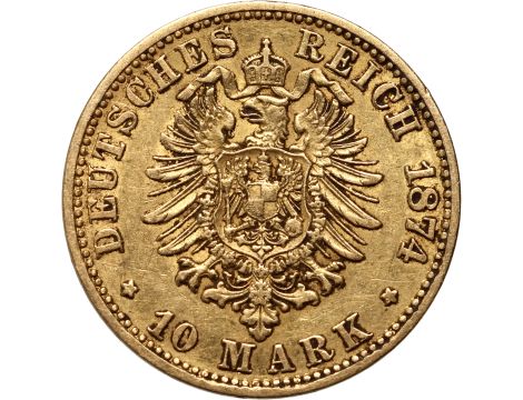 5072. Niemcy, Prusy, Wilhelm I, 10 marek 1874 A, Berlin - 2