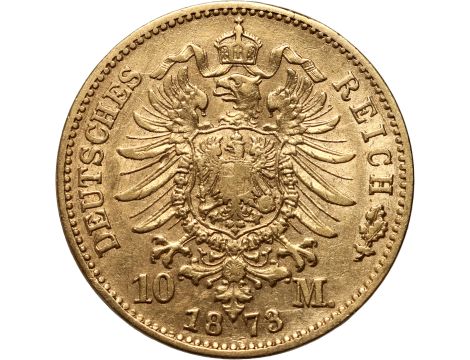5075. Niemcy, Prusy, Wilhelm I, 10 marek 1873 C, Frankfurt - 2