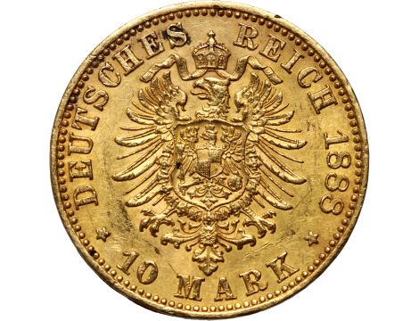 5076. Niemcy, Prusy, Fryderyk III, 10 marek 1888 A, Berlin - 2