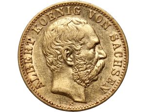 5077. Niemcy, Saksonia, Albert, 10 marek 1891 E, Muldenhutten
