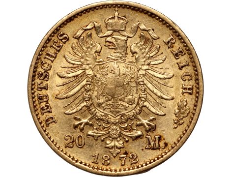 5081. Niemcy, Prusy, Wilhelm I, 20 marek 1872 A, Berlin - 2