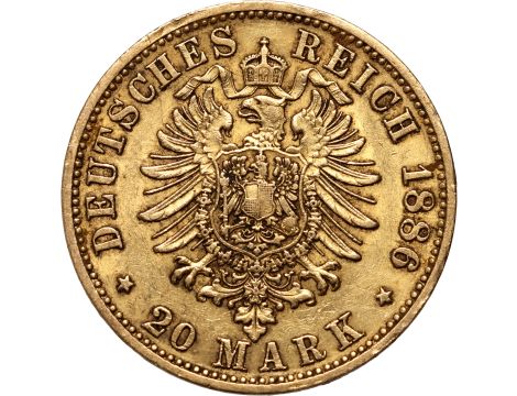 5085. Niemcy, Prusy, Wilhelm I, 20 marek 1886 A, Berlin - 2