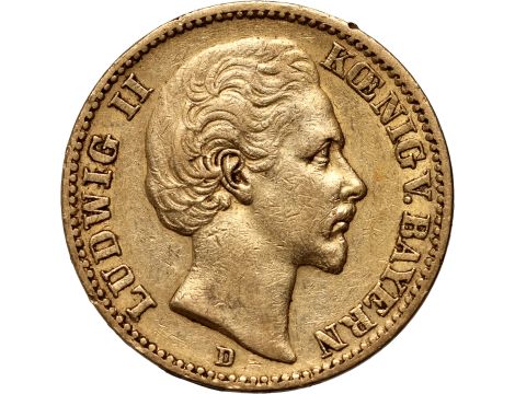 5091. Niemcy, Bawaria, Ludwik II, 20 marek 1873 D, Monachium