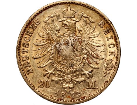 5092. Niemcy, Bawaria, Ludwik II, 20 marek 1873 D, Monachium - 2