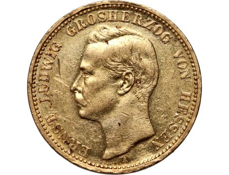 5094. Niemcy, Hesja, Ernest Ludwik, 20 marek 1896 A, Berlin - rzadki rocznik