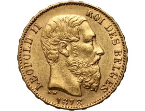 5099. Belgia, Leopold II, 20 franków 1878